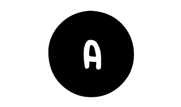 Circle Shape with Playful Mono a: Graphics for Crafts