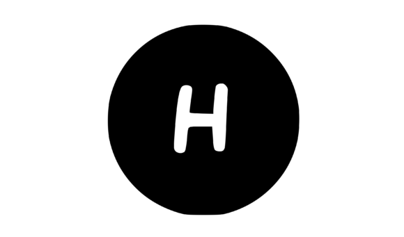 Circle Shape with Playful Mono H for Graphics & Crafts