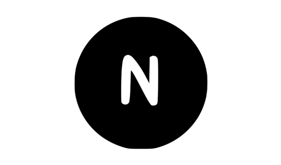 Circle Shape with Playful Mono N: Graphics & Crafts Asset