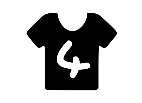 Simple Tee Shirt with Playful Mono 4 Graphics for Crafts