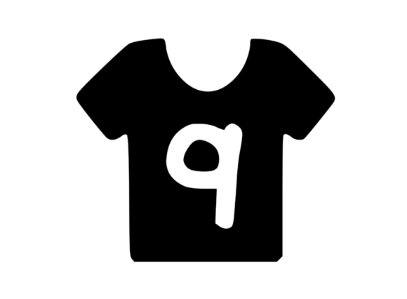 Simple Tee Shirt with Playful Mono 9 Graphics for Crafts