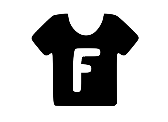 Simple Tee Shirt with Playful Mono F: Graphics for Crafts