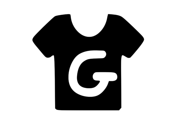 Simple Tee Shirt with Playful Mono G: Graphics for Crafts