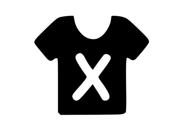 Simple Tee Shirt with Playful Mono X Graphics for Crafts
