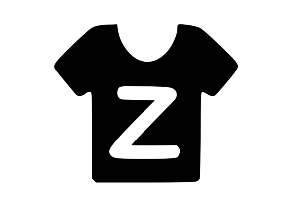 Simple Tee Shirt with Playful Mono Z: Graphics & Crafts