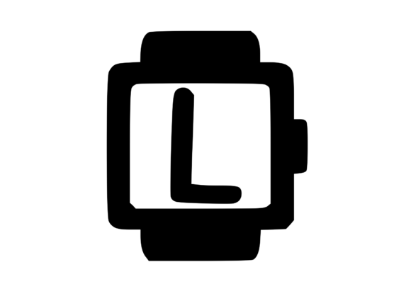 Smart Watch with Playful Mono L Graphics for Crafts