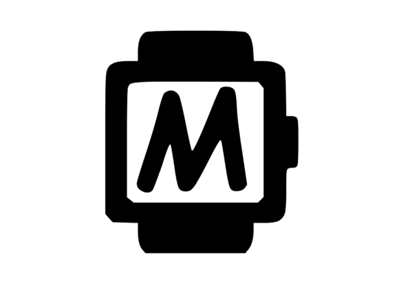 Smart Watch with Playful Mono M Graphics for Crafts