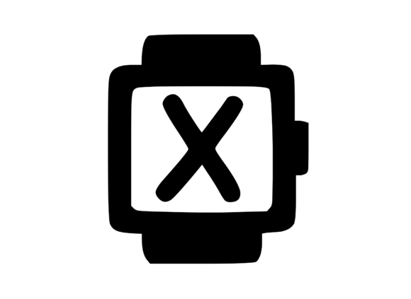 Smart Watch with Playful Mono X Graphics for Crafts