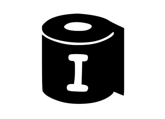 Toilet Paper Roll with Playful Mono I: Graphics & Crafts