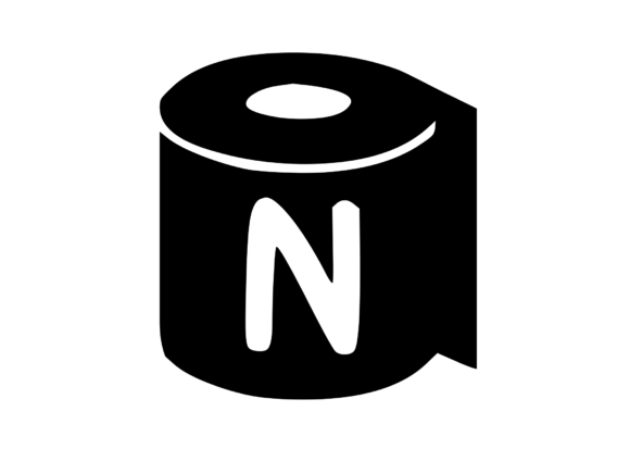 Toilet Paper Roll with Playful Mono N Graphics for Crafts