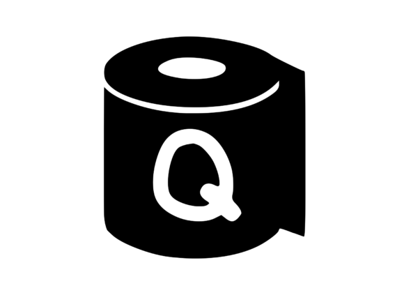 Toilet Paper Roll with Playful Mono Q: Graphics for Crafts
