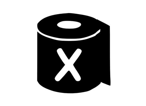 Toilet Paper Roll with Playful Mono X: Graphics & Crafts